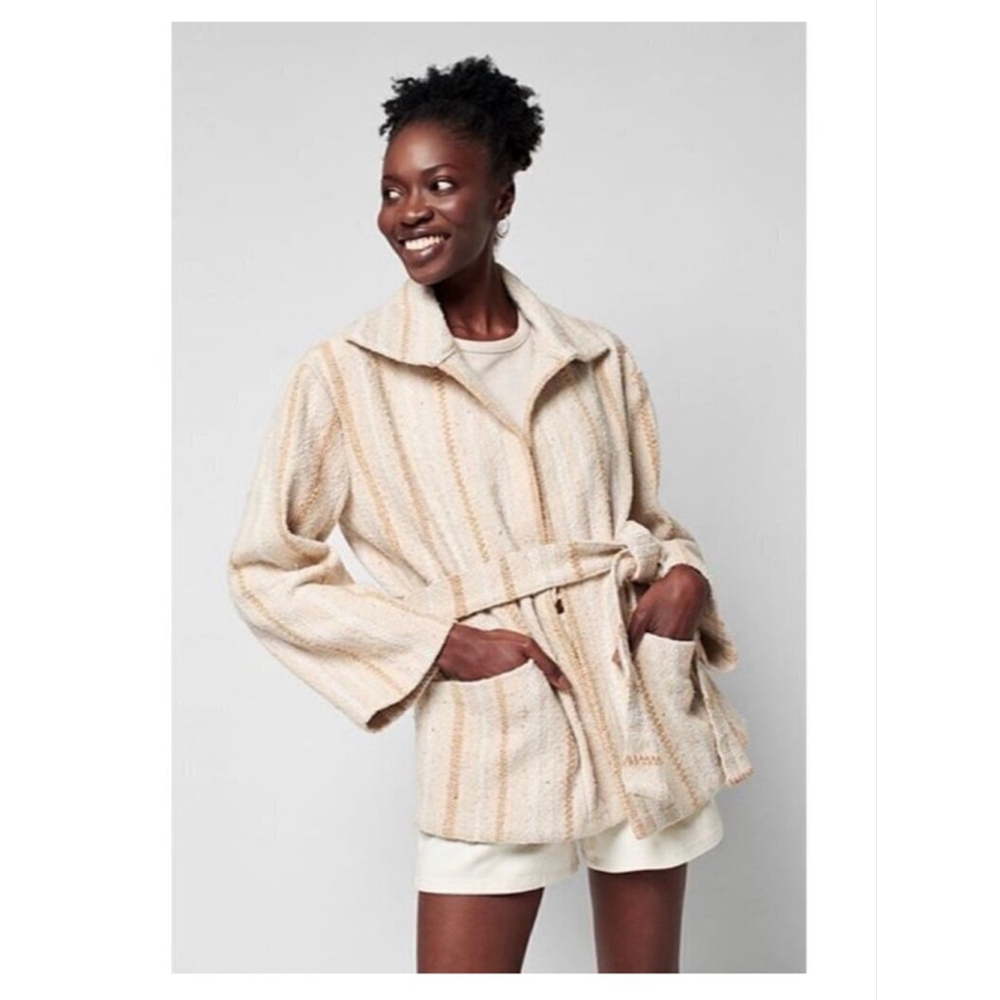 Faherty June Lake Jacket in Sand Dune Brown, Sz L